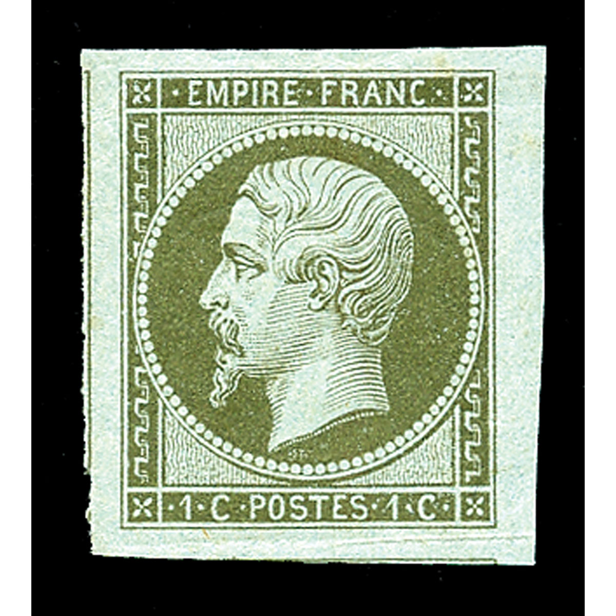 FRANCE N°19b TYPE NAPOLÉON 1C MORDORÉ, TIMBRE NEUF** SIGNÉ BRUN - 1865, RARE